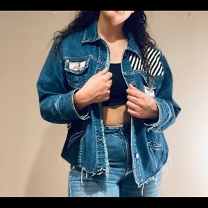 Custom hand sewn denim jacket!